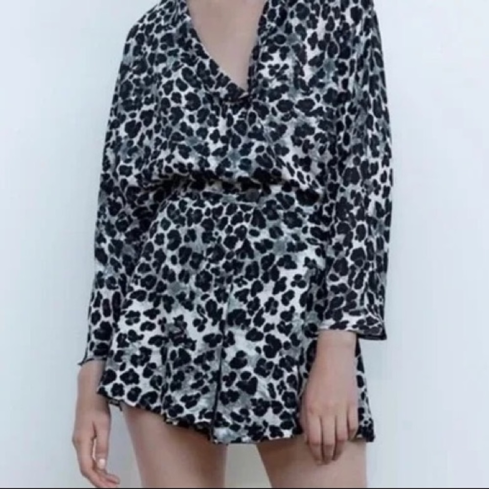 NWT ZARA animal print skort